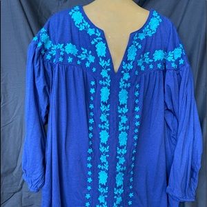 Embroidered Accented Peasant Top 14/16